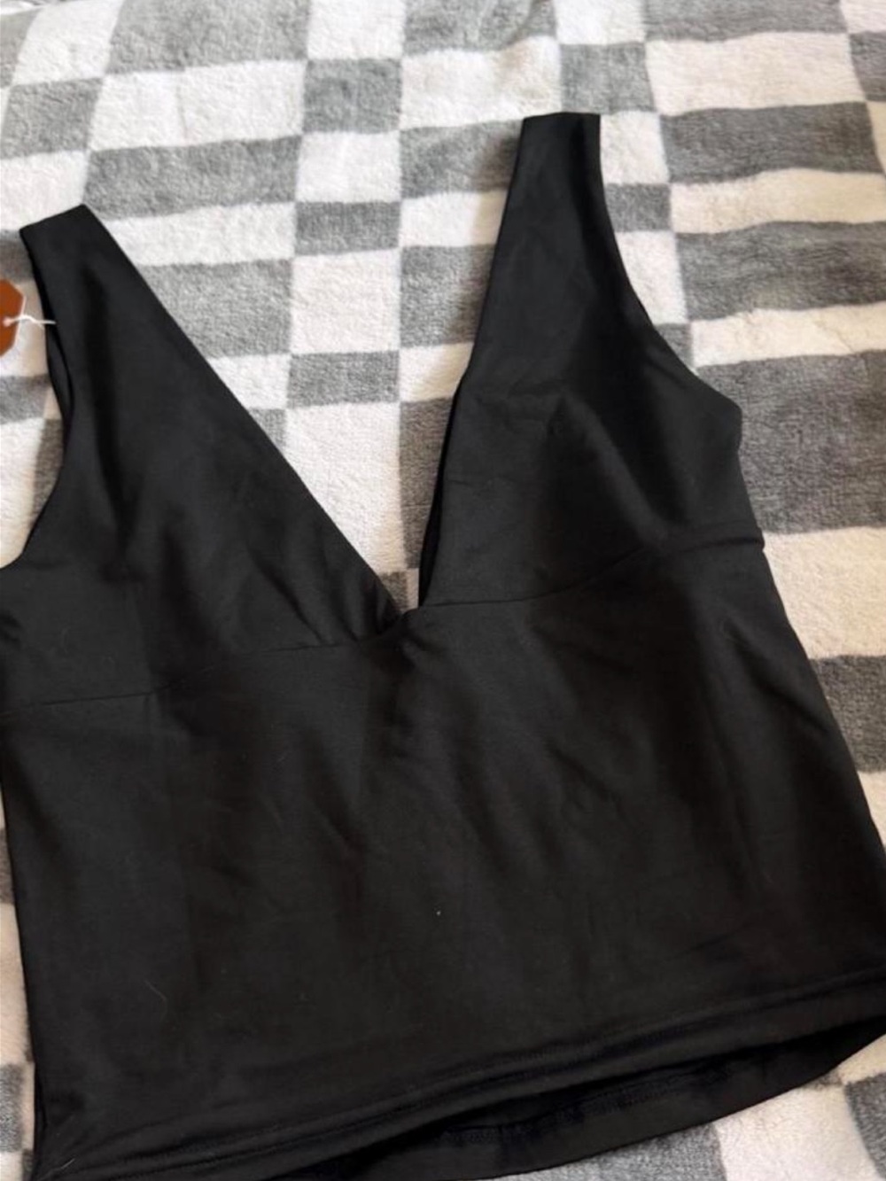 Source Unknown Black Deep V Camisole